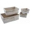 AUBRY GASPARD Corbeilles Blanches Rangement Malin (Lot De 4) Naturel - Blanc