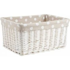 AUBRY GASPARD Grandes Corbeilles Osier Blanc (Lot De 3) Blanc - Blanc -Petit rangement Soldes Magasin 1060938 2