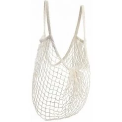 AUBRY GASPARD Filet à Provisions En Coton Crème Blanc - Crème