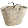 AUBRY GASPARD Panier XXL En Palmier Et Cuir 70cm Naturel - Naturel