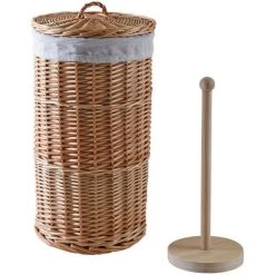 AUBRY GASPARD Rangement Rouleau De Papier WC Marron - Marron