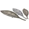 AUBRY GASPARD Corbeilles Feuilles En Métal Laqué (Lot De 3) Multicolore - Doré, Argenté Et Bronze -Petit rangement Soldes Magasin 10759069 1