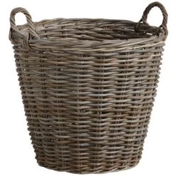 AUBRY GASPARD Grande Corbeille En Poelet Gris Gris - Gris