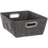 Five - Panier Biseau Feutrine Gris Foncé - Gris Foncé -Petit rangement Soldes Magasin 11601277 1