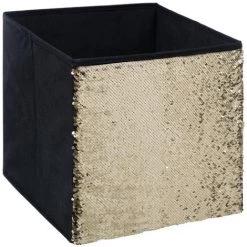 Five - Boîte De Rangement Sequins Réversibles Or/Noir 31 X 31 Cm - Noir/doré