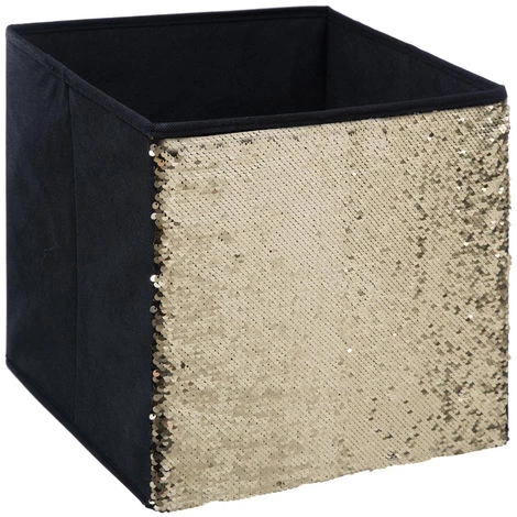 Five - Boîte De Rangement Sequins Réversibles Or/Noir 31 X 31 Cm - Noir/doré 3 Five - Boîte De Rangement Sequins Réversibles Or/Noir 31 X 31 Cm - Noir/doré