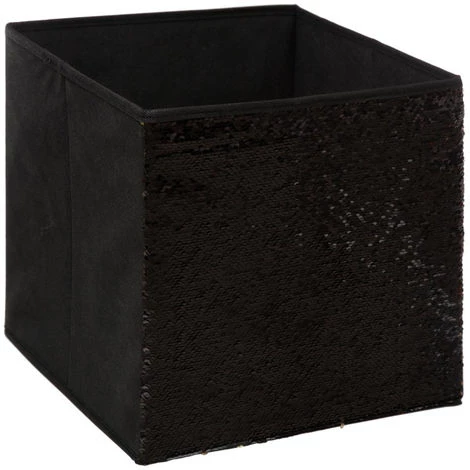 Five - Boîte De Rangement Sequins Réversibles Or/Noir 31 X 31 Cm - Noir/doré 5 Five - Boîte De Rangement Sequins Réversibles Or/Noir 31 X 31 Cm - Noir/doré – Image 3