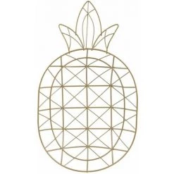 THE HOME DECO FACTORY Corbeille Filaire Ananas Doré Doré - Doré -Petit rangement Soldes Magasin 11642949 3