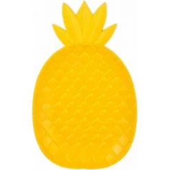 THE HOME DECO FACTORY Vide-poche En Bois Coloré Ananas Jaune