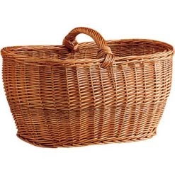 AUBRY GASPARD Panier Crocane En Osier Buff Marron - Marron
