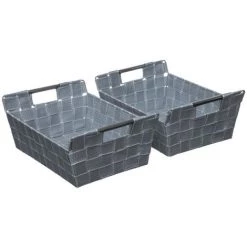 Five - Lot De 2 Paniers Biseautés Lisa Gris Clair - Gris Clair