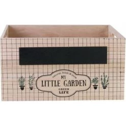 THE HOME DECO FACTORY Caisses Gigognes En Bois Ardoise My Little Garden (Lot De 2) Beige - Beige -Petit rangement Soldes Magasin 12186473 4