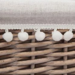 Lot De 4 Paniers De Rangement En Saule Et Polyester Coloris Marron - PEGANE - 5 Lot De 4 Paniers De Rangement En Saule Et Polyester Coloris Marron - PEGANE - -Petit rangement Soldes Magasin 12220473 2