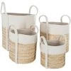 Atmosphera - Set De 3 Paniers De Rangement En Coton - Blanc 2 Atmosphera - Set De 3 Paniers De Rangement En Coton - Blanc -Petit rangement Soldes Magasin 12303009 1