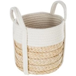Atmosphera - Set De 3 Paniers De Rangement En Coton - Blanc 6 Atmosphera - Set De 3 Paniers De Rangement En Coton - Blanc -Petit rangement Soldes Magasin 12303009 2
