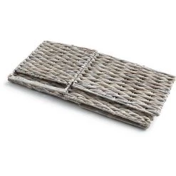 Kave Home - Panier Words Naturel Et Blanc En Fibres Naturelles - Naturel -Petit rangement Soldes Magasin 12369331 3
