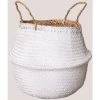 Panier Kahs Taj SKLUM Jonc - Ø40 X 38 Cm Blanc -Petit rangement Soldes Magasin 12565595 1
