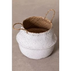 Panier Kahs Taj SKLUM Jonc - Ø40 X 38 Cm Blanc -Petit rangement Soldes Magasin 12565595 3