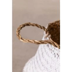 Panier Kahs Taj SKLUM Jonc - Ø40 X 38 Cm Blanc -Petit rangement Soldes Magasin 12565595 4