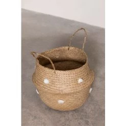 Panier Kahs Pompy SKLUM Jonc - Blanc Ø35 Cm -Petit rangement Soldes Magasin 12565610 4