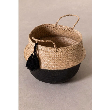 Panier Kahs Borl SKLUM Jonc - Ø35 X 32 Cm Noir 4 Panier Kahs Borl SKLUM Jonc - Ø35 X 32 Cm Noir – Image 2
