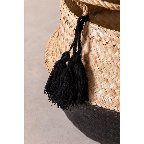 Panier Kahs Borl SKLUM Jonc - Ø35 X 32 Cm Noir 6 Panier Kahs Borl SKLUM Jonc - Ø35 X 32 Cm Noir – Image 4
