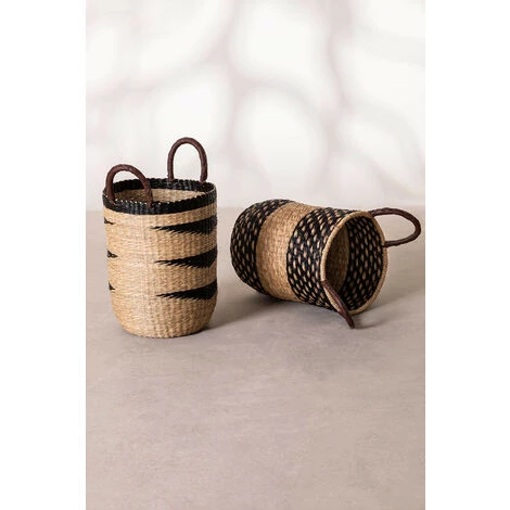 Lot De 2 Paniers Sham SKLUM Jonc - Naturel 5 Lot De 2 Paniers Sham SKLUM Jonc - Naturel – Image 3