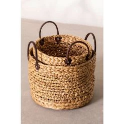 Lot De 2 Paniers Izmir SKLUM Jonc - Naturel 9 Lot De 2 Paniers Izmir SKLUM Jonc - Naturel -Petit rangement Soldes Magasin 12565619 4