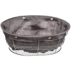 Secret De Gourmet - Panier Gris Multi-usages - Grand - Ovale Gris