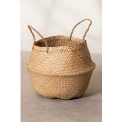 Panier Kahs SKLUM Jonc - Ø35 X 32 Cm Naturel -Petit rangement Soldes Magasin 13152491 3