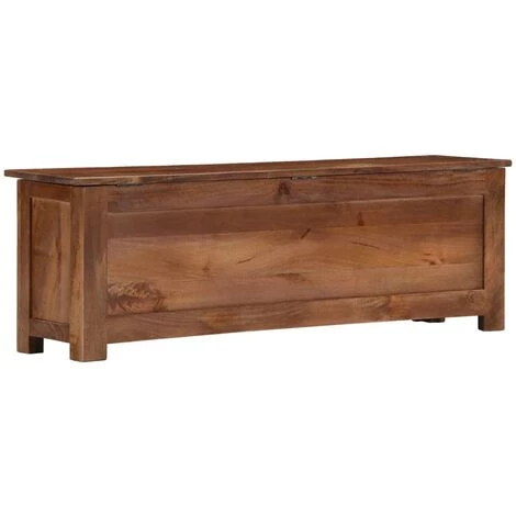VidaXL Boîte De Rangement 120x30x40 Cm Bois De Manguier Solide - Brun 5 VidaXL Boîte De Rangement 120x30x40 Cm Bois De Manguier Solide - Brun – Image 3