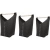 BELIANI Lot De 3 Corbeilles Textilles Grises Foncés - Gris