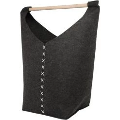 BELIANI Lot De 3 Corbeilles Textilles Grises Foncés - Gris -Petit rangement Soldes Magasin 13454885 5