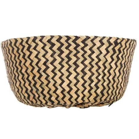 ATMOSPHERA, CRÉATEUR D'INTÉRIEUR Panier Tressé Seagrass Motif Noir - Multicolore 4 ATMOSPHERA, CRÉATEUR D'INTÉRIEUR Panier Tressé Seagrass Motif Noir - Multicolore – Image 2