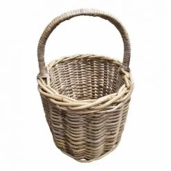 MEUBLETMOI Panier Ovale Avec Anse En Kubu Naturel Tressé - SORGUE 02 - Marron -Petit rangement Soldes Magasin 14159989 3