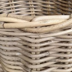 MEUBLETMOI Panier Ovale Avec Anse En Kubu Naturel Tressé - SORGUE 02 - Marron -Petit rangement Soldes Magasin 14159989 4