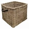 MEUBLETMOI Panier Carré En Kubu Naturel Tressé Et Poignée Simili Cuir - MANILLE L - Bois 2 MEUBLETMOI Panier Carré En Kubu Naturel Tressé Et Poignée Simili Cuir - MANILLE L - Bois -Petit rangement Soldes Magasin 14159992 1