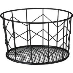 Relaxdays Corbeille Fil De Fer, Panier Métal, Pot Rangement Vêtement Accessoires, Cosmétiques, ∅ 21,5 Cm, Noir 8 Relaxdays Corbeille Fil De Fer, Panier Métal, Pot Rangement Vêtement Accessoires, Cosmétiques, ∅ 21,5 Cm, Noir -Petit rangement Soldes Magasin 14192571 2