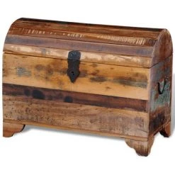 VidaXL Coffre De Rangement Bois De Récupération Massif - Brun -Petit rangement Soldes Magasin 1474648 3