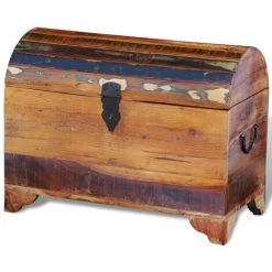 VidaXL Coffre De Rangement Bois De Récupération Massif - Brun -Petit rangement Soldes Magasin 1474648 4