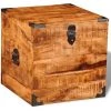 VidaXL Coffre De Rangement Cubique Bois Massif De Manguier - Brun -Petit rangement Soldes Magasin 1487946 1