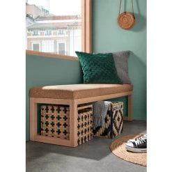 Kave Home - Panier Words Losange - Naturel -Petit rangement Soldes Magasin 14969700 3