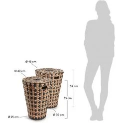 Kave Home - Set De 2 Paniers Cumberland - Naturel -Petit rangement Soldes Magasin 14969731 3