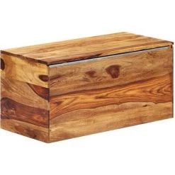 VidaXL Coffre De Rangement 80 X 40 X 40 Cm Bois Massif De Sesham - Brun