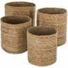 ATMOSPHERA Panier Roseau Naturel X 4 - Marron -Petit rangement Soldes Magasin 15482615 1