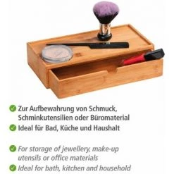 WENKO Boîte De Rangement Salle De Bain Avec Tiroir En Bambou Terra, Boite Rangement Tiroir, Bambou, 28x6x14 Cm, Marron -Petit rangement Soldes Magasin 15852934 3