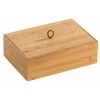 WENKO Boite De Rangement Avec Couvercle Terra L, Petite Boite De Rangement Decorative En Bois, Bambou, 22x15x7cm, Marron