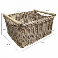 MEUBLETMOI Panier Rectangulaire En Kubu Naturel Tressé Avec Poignées - KOS L - Bois 11 MEUBLETMOI Panier Rectangulaire En Kubu Naturel Tressé Avec Poignées - KOS L - Bois -Petit rangement Soldes Magasin 16039288 5