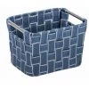 WENKO Panier De Rangement Avec Poignée Métallique Fedra S, Corbeille De Rangement Salle De Bain, Polypropylène, 20x13x15 Cm, Bleu -Petit rangement Soldes Magasin 16526521 1