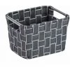 WENKO Panier De Rangement Avec Poignée Métallique Fedra S, Corbeille De Rangement Salle De Bain, Polypropylène, 20x13x15 Cm, Anthracite -Petit rangement Soldes Magasin 16526523 1